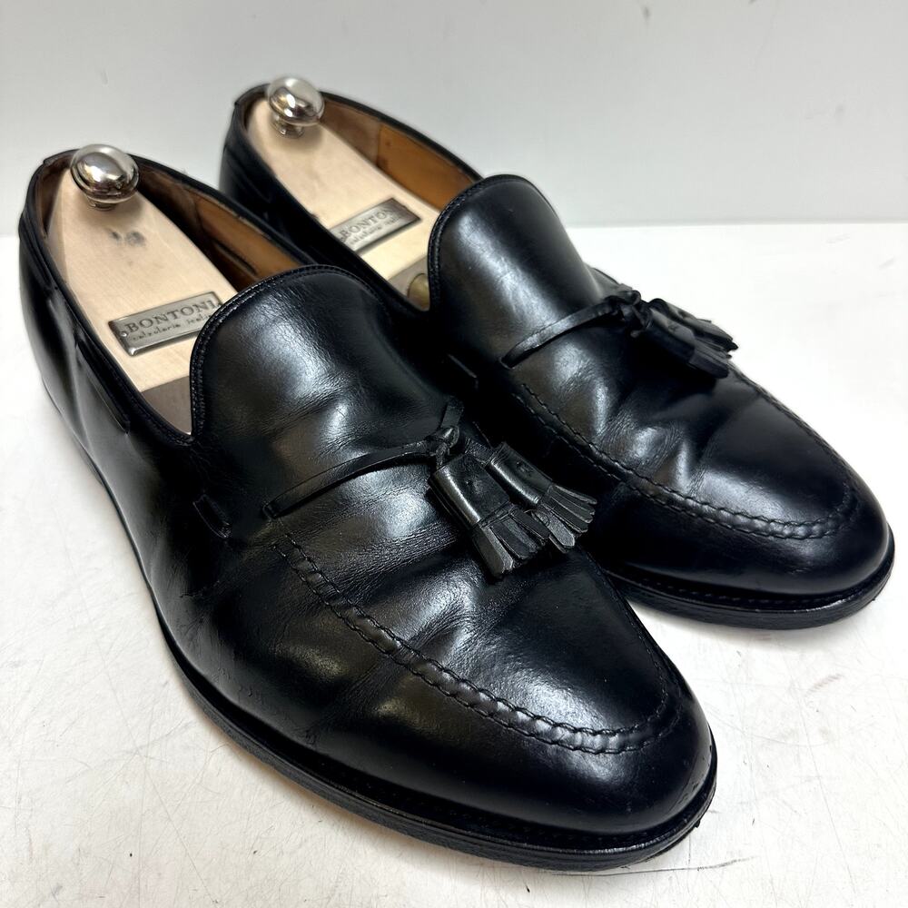 NEW HEELS Allen Edmonds Grayson Tassel Loafer Black Made in USA 12 Wide EEE